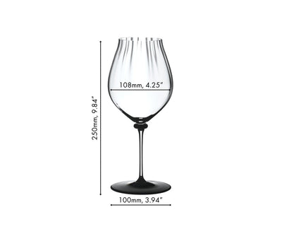 Riedel Fatto A Mano Performance Pinot Noir - Clear Stem/Black Base