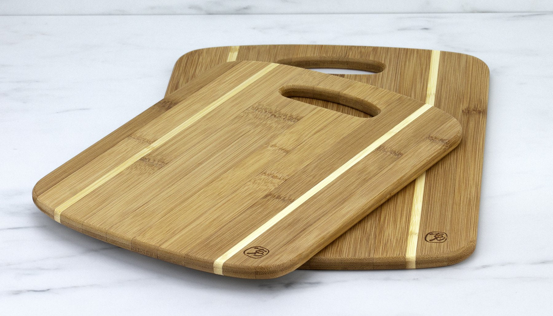 Totally Bamboo 2Pc Stripe Cutting Board Set