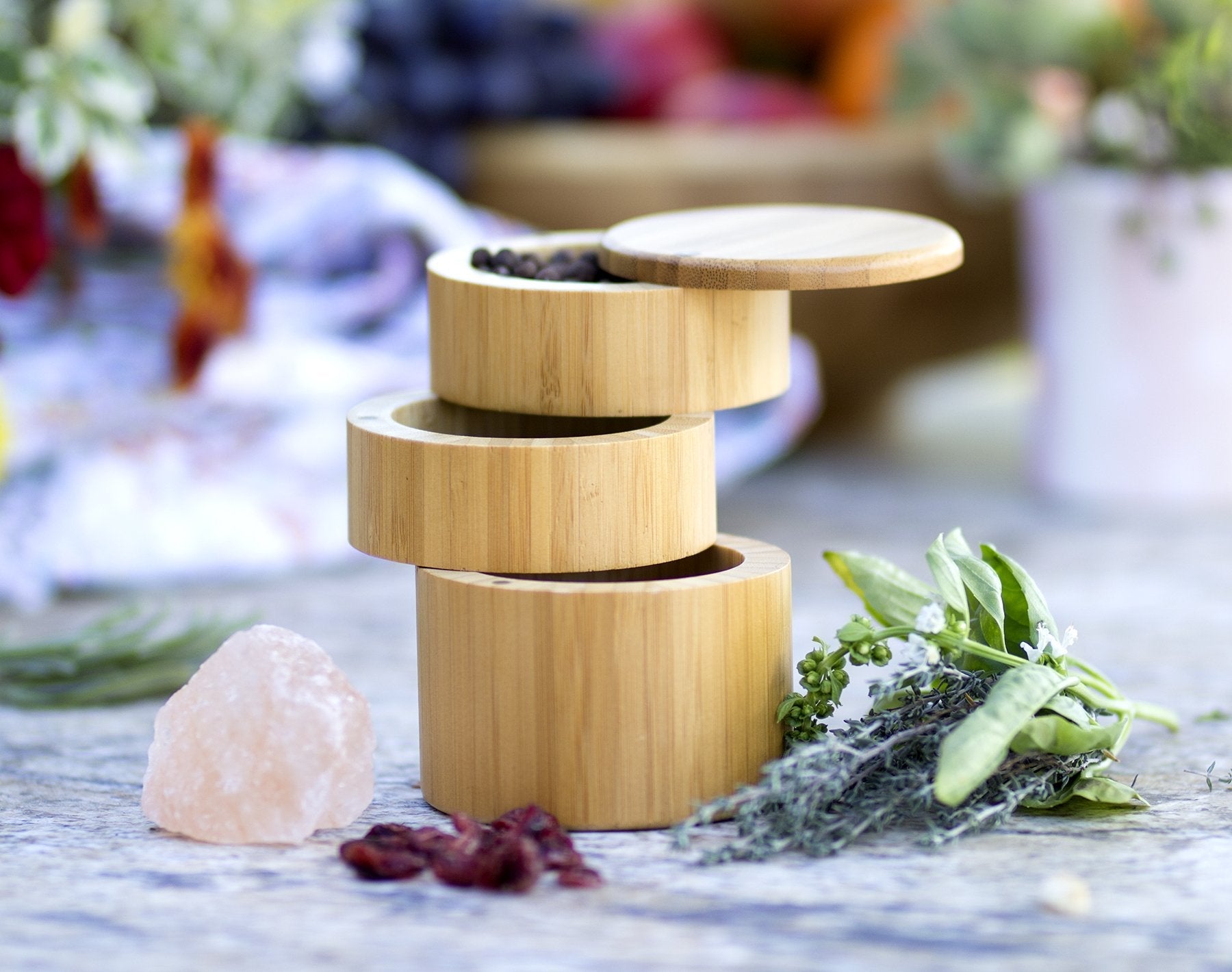Totally Bamboo 3 Tier Salt Box