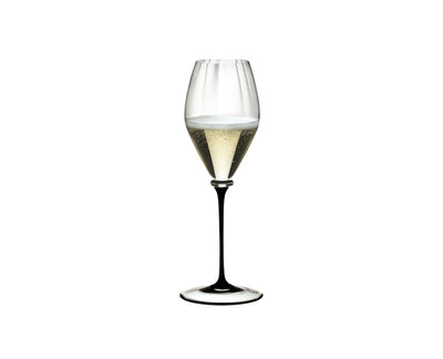 Riedel Fatto A Mano Performance Champagne - Black Stem/Clear Base