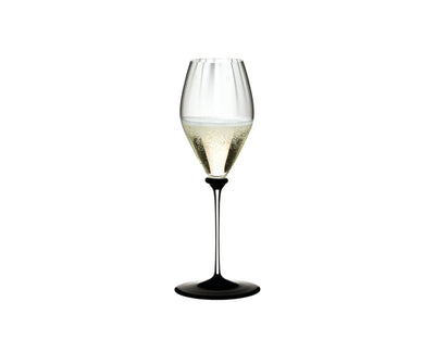 Riedel Fatto A Mano Performance Champagne - Black Base/Clear Stem