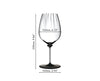 Riedel Fatto A Mano Performance Cabernet/Sauvignon - Black Base/Clear Stem