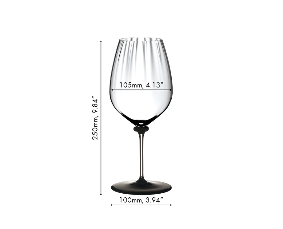Riedel Fatto A Mano Performance Cabernet/Sauvignon - Black Base/Clear Stem