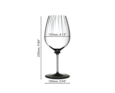 Riedel Fatto A Mano Performance Cabernet/Sauvignon - Black Base/Clear Stem