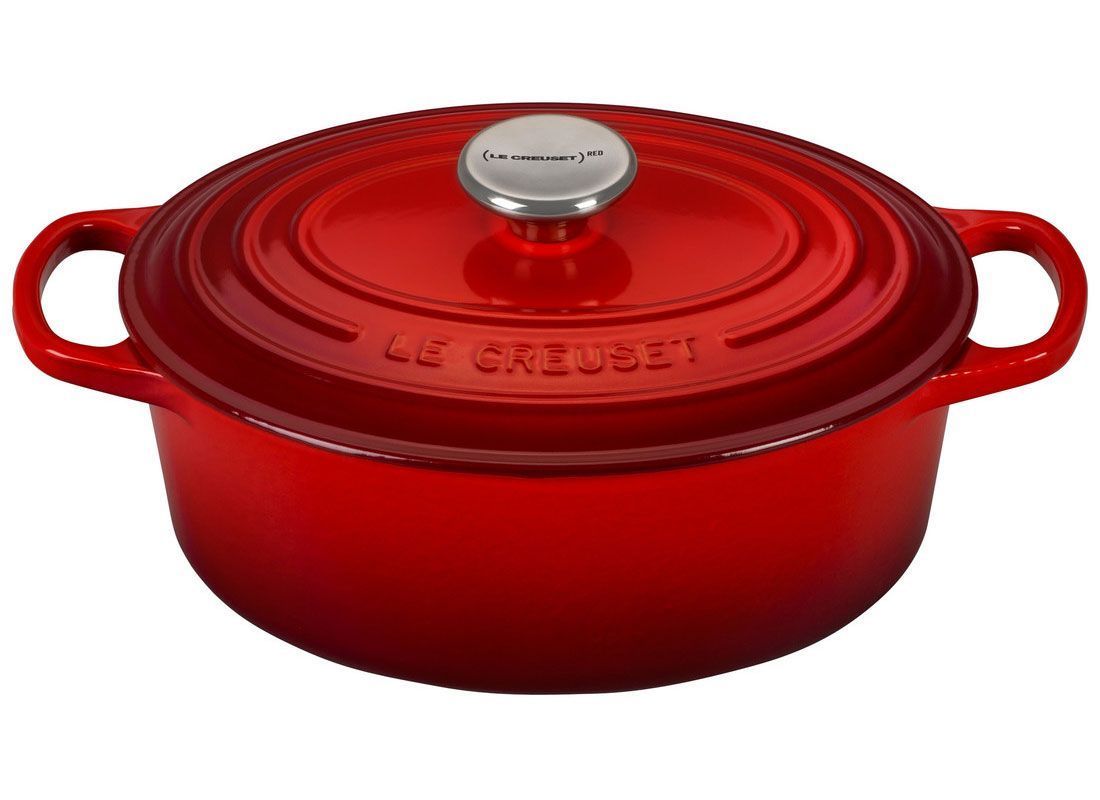 Le Creuset Signature 9.5 Quart Oval Enameled Cast Iron Dutch Oven - Cerise