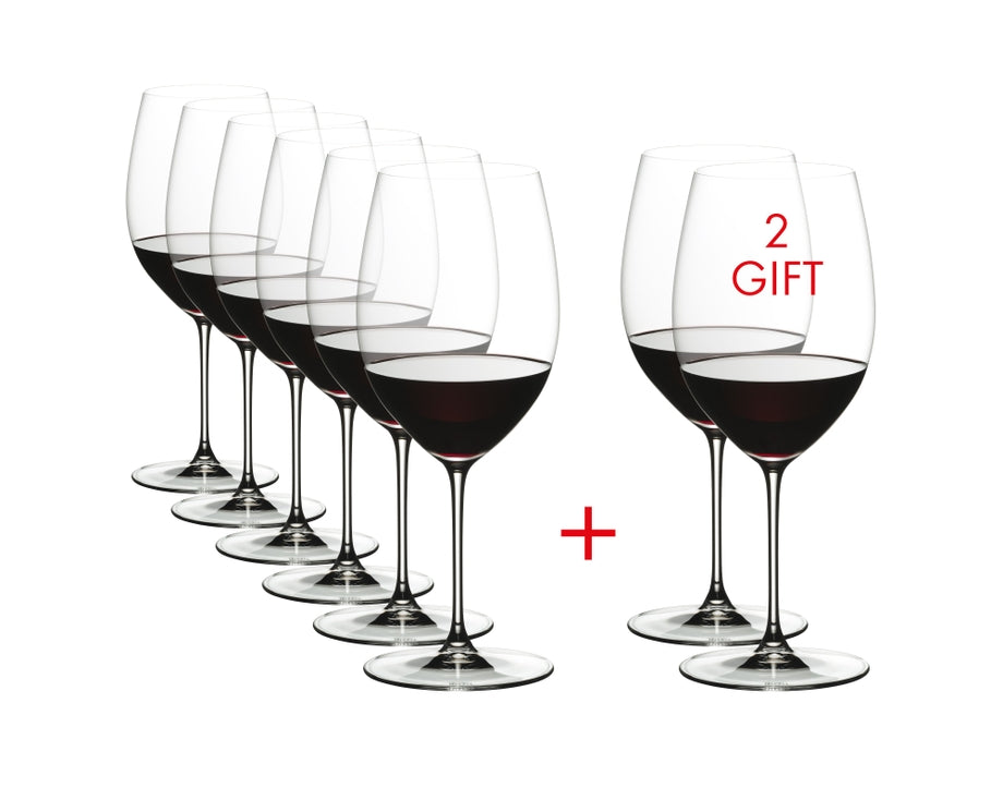 Riedel Veritas Cabernet/Merlot Value Set, Buy 6 Get 8