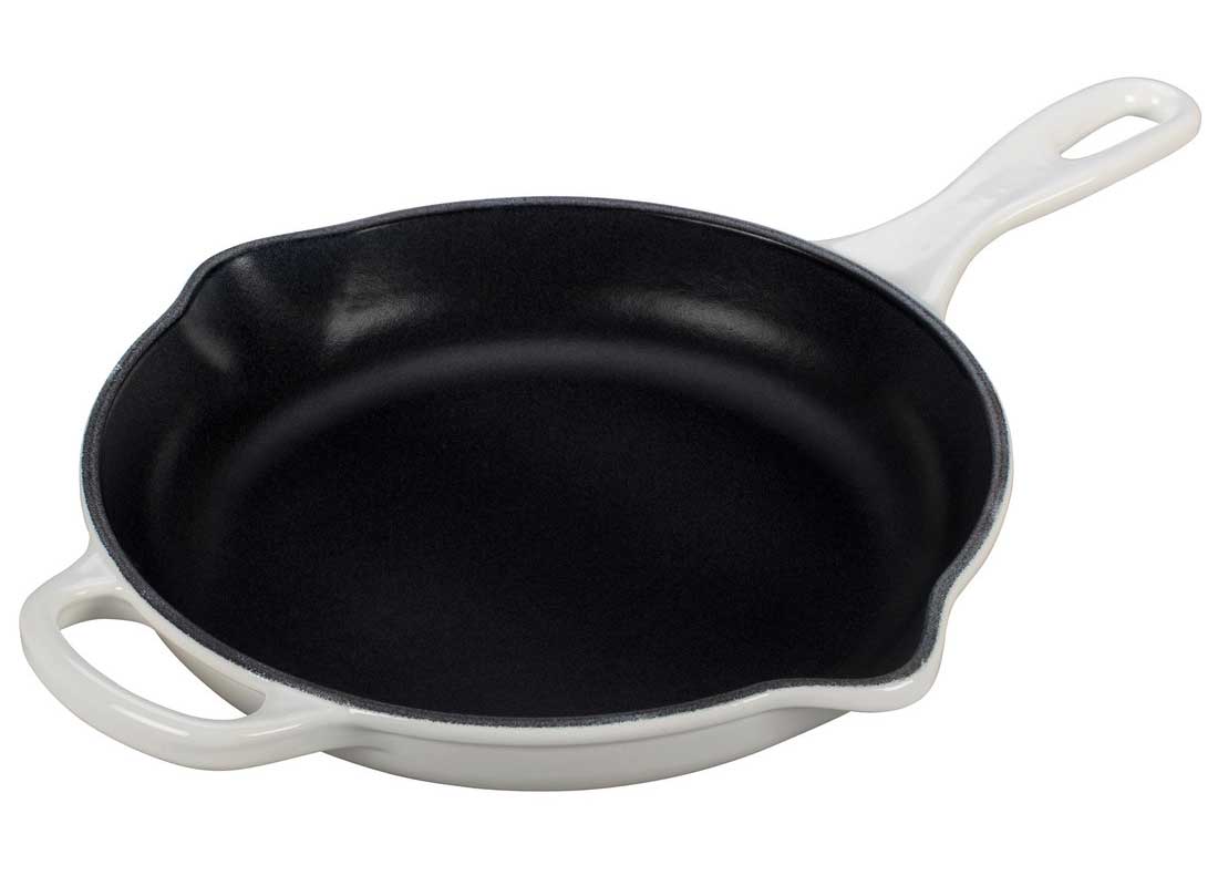 Le Creuset 10.25" Enameled Cast Iron Signature Skillet - White