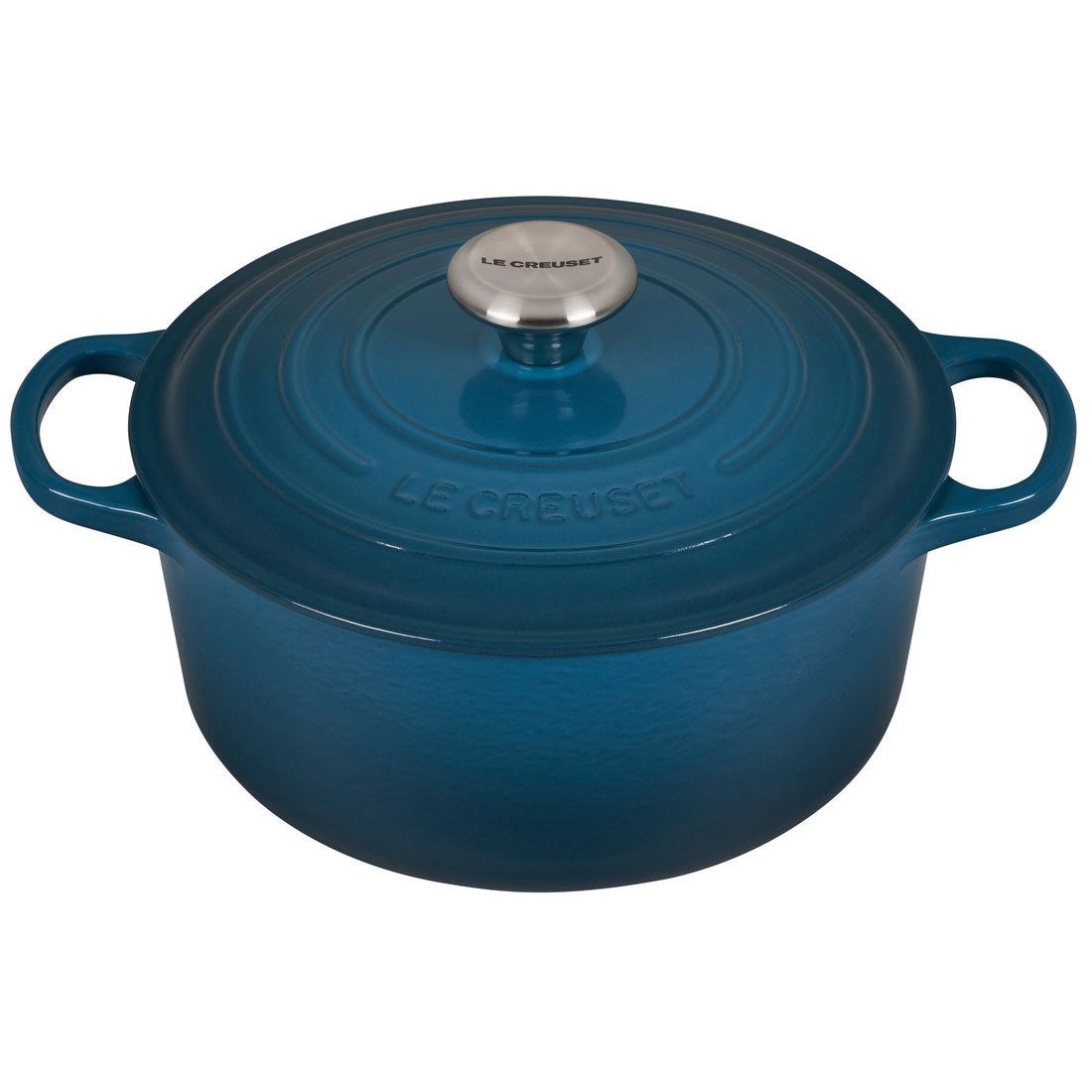 Le Creuset Signature 4.5 Quart Round Enameled Cast Iron Dutch Oven - Deep Teal