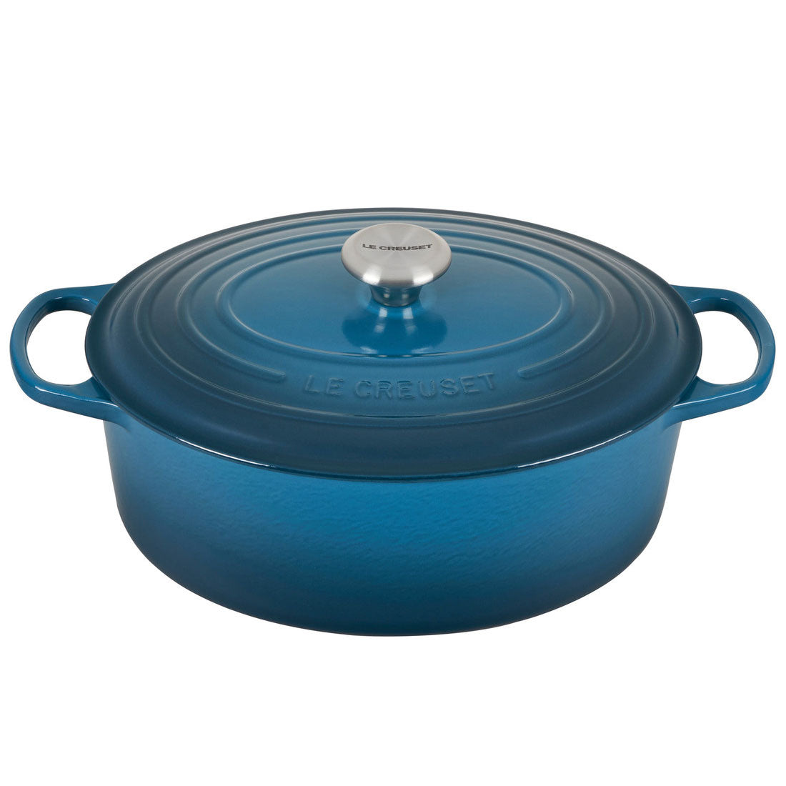 Le Creuset Signature 6.75 Quart Oval Enameled Cast Iron Dutch Oven - Deep Teal