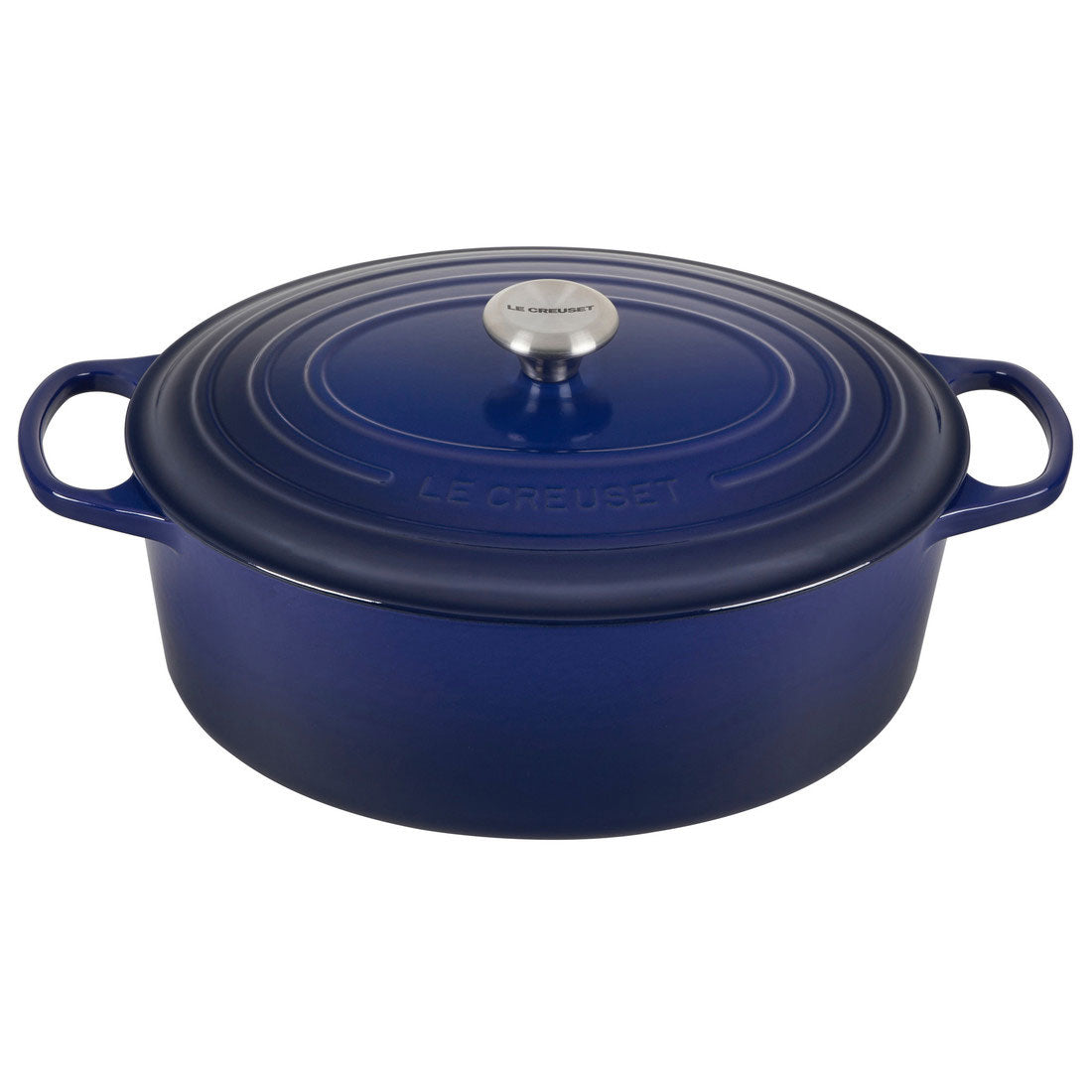 Le Creuset Signature 9.5 Quart Oval Enameled Cast Iron Dutch Oven - Indigo