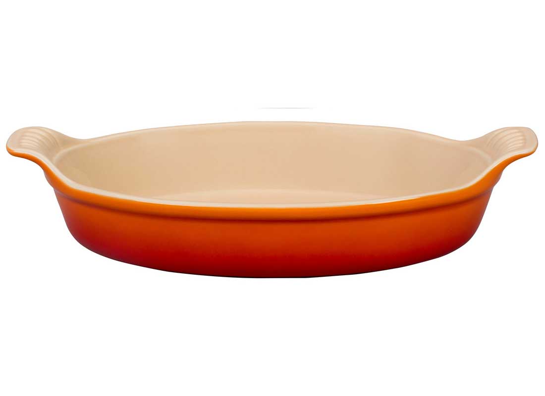 Le Creuset 6 Ounce Heritage Stoneware Oval Au Gratin Dish - Flame
