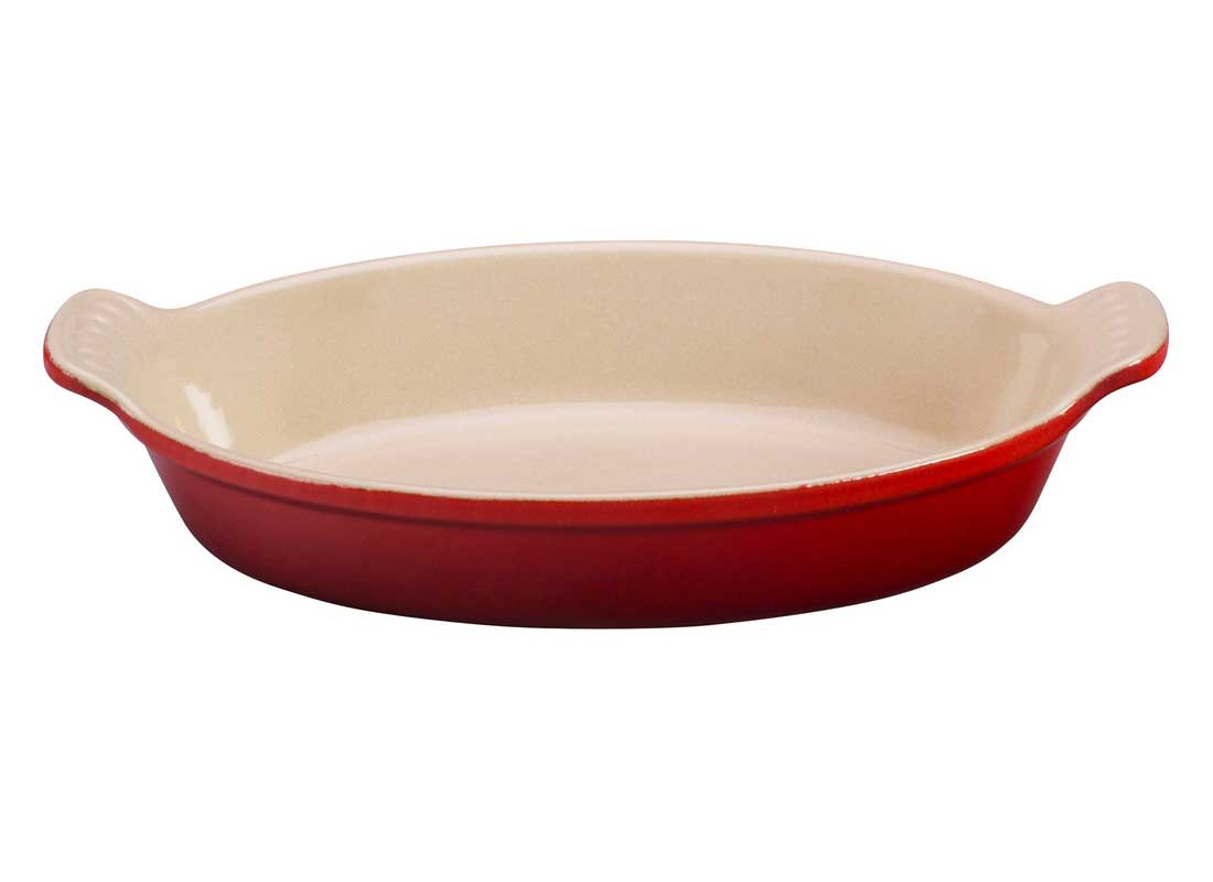 Le Creuset 6 Ounce Heritage Stoneware Oval Au Gratin Dish - Cerise