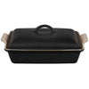 Le Creuset 4 Quart Heritage Covered Rectangular Stoneware Casserole - Licorice