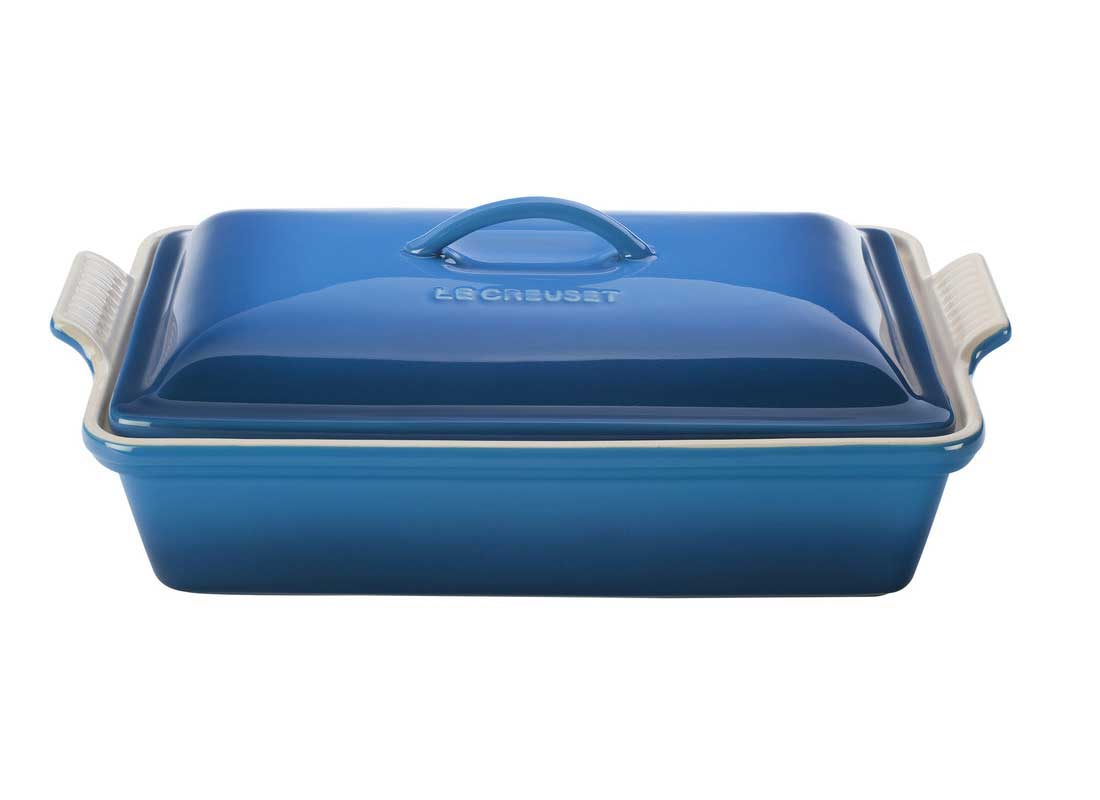 Le Creuset 4 Quart Heritage Covered Rectangular Stoneware Casserole - Marseille