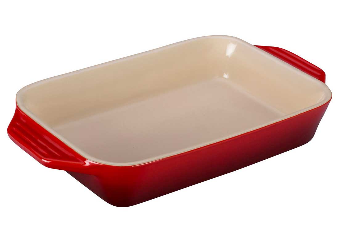 Le Creuset 1.8 Quart Stoneware Rectangular Dish - Cerise