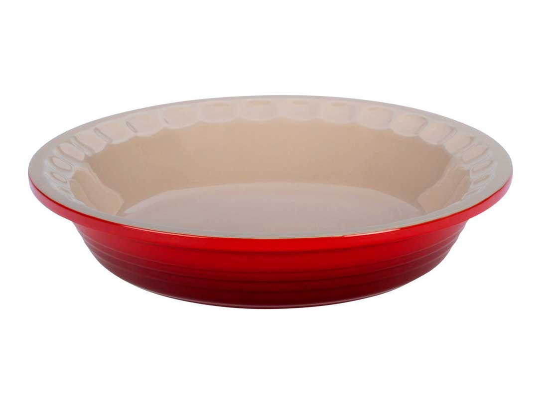 Le Creuset 9 Inch Stoneware Pie Dish - Cerise