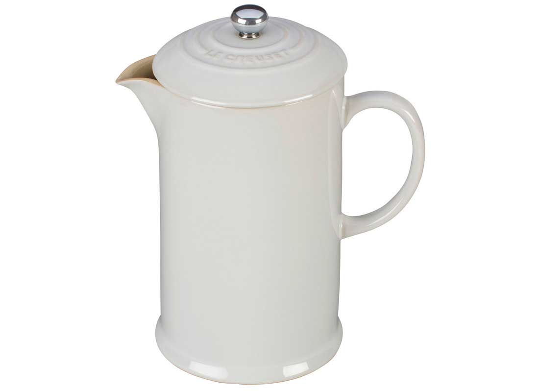 Le Creuset 27 Ounce Stoneware French Press - White
