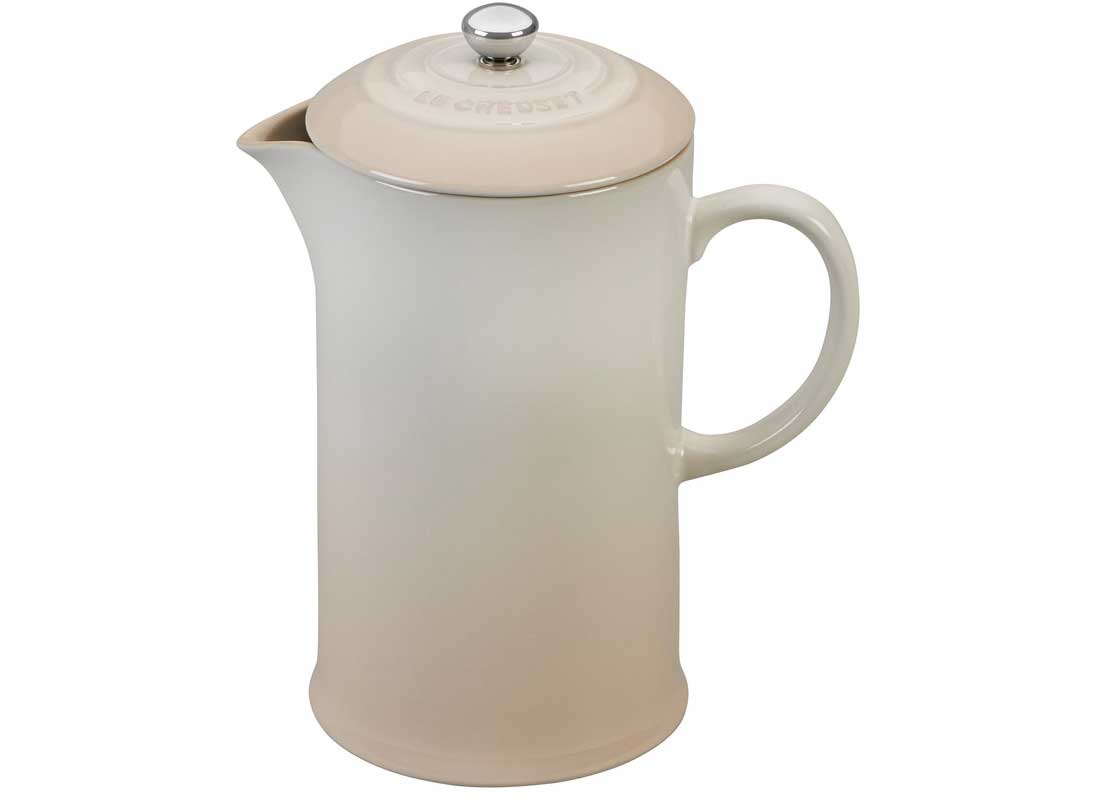 Le Creuset 27 Ounce Stoneware French Press - Meringue