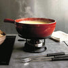 Emile Henry 2.6 Quart Flame Cheese Fondue Set - Burgundy