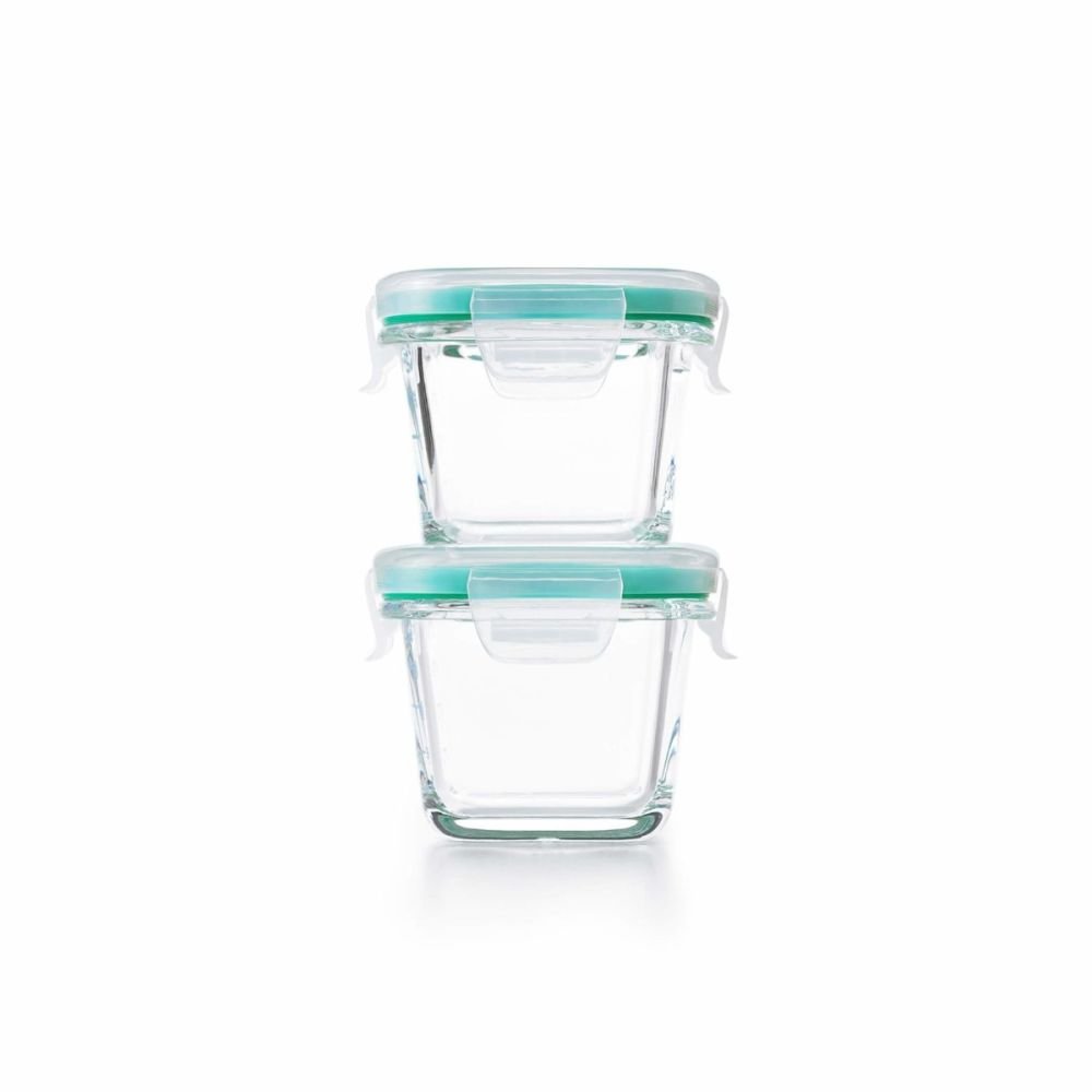 OXO Good Grips Smart Seal Glass Mini Square Container Set - 4-Piece