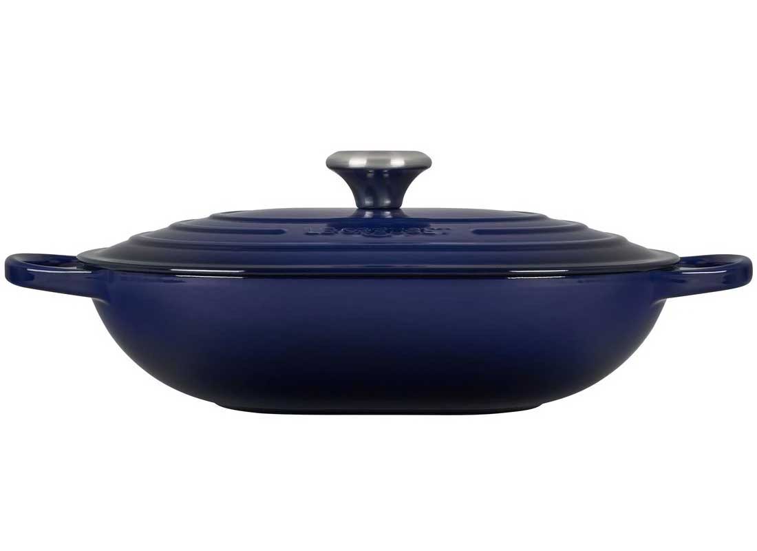 Le Creuset 3.75 Quart Signature Oval Enameled Cast Iron Casserole - Indigo