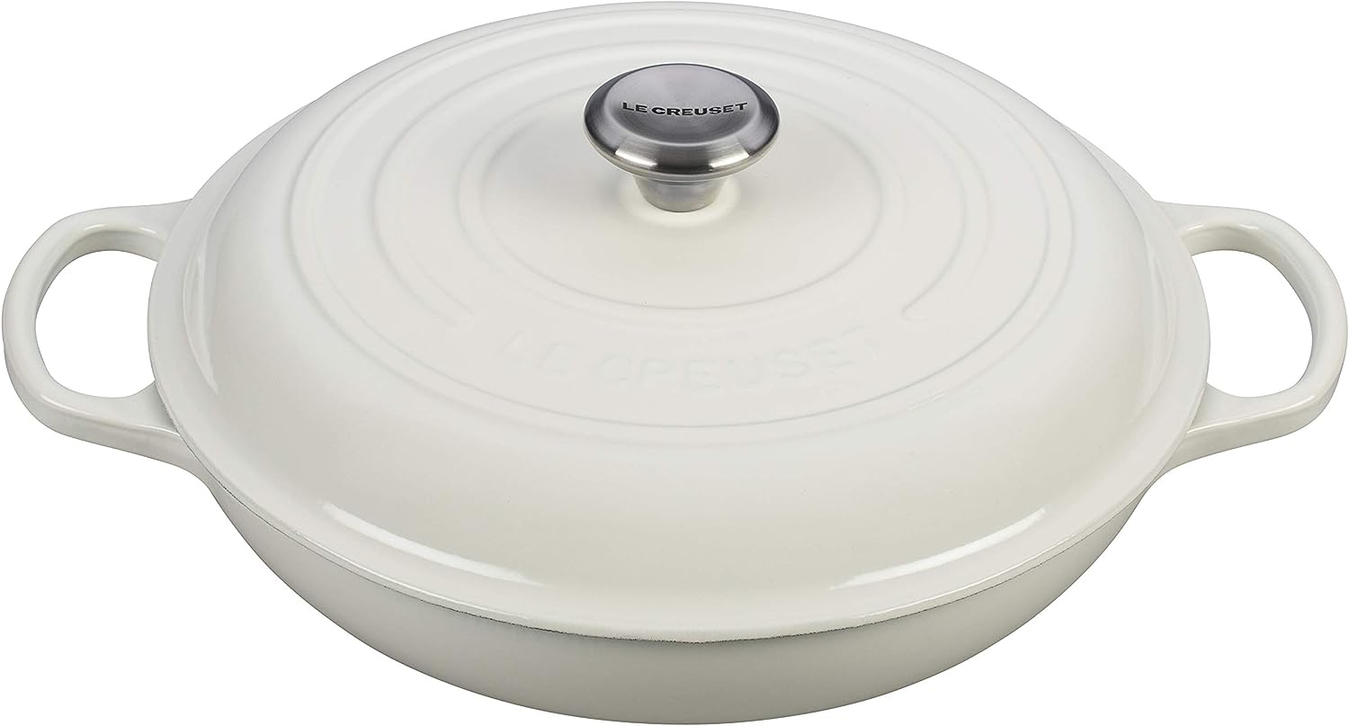 Le Creuset 5 Piece Cast Iron Cookware Set - White