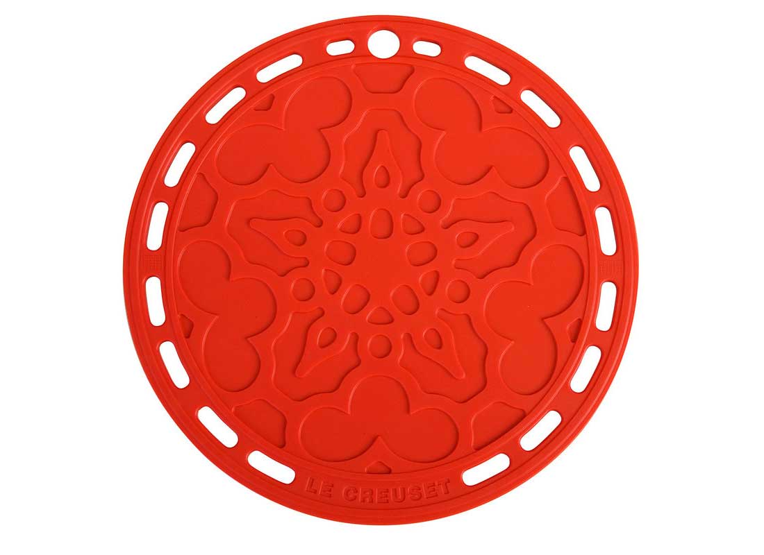 Le Creuset 8 Inch Silicone French Trivet - Cerise