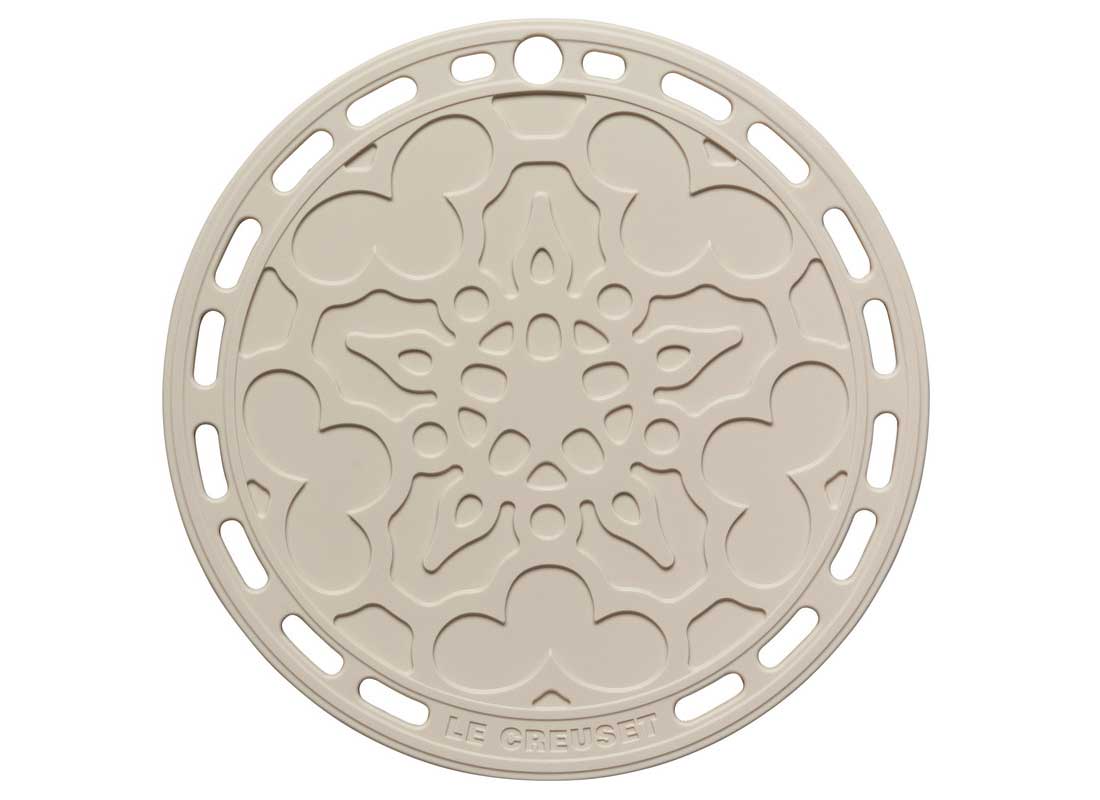 Le Creuset 8 Inch Silicone French Trivet - Meringue