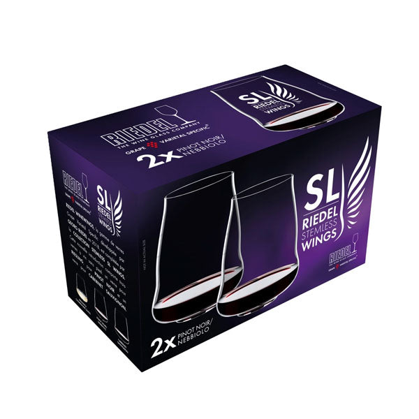 Riedel Winewings Pinot Noir / Nebbiolo Stemless Wine Glasses - Set of 2