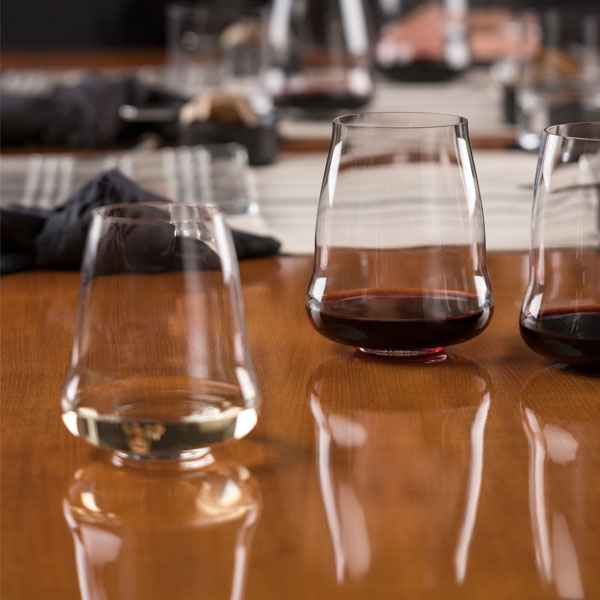 Riedel Winewings Riesling / Champagne Stemless Wine Glasses - Set of 2