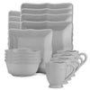Lenox French Perle Bead Square 16-Piece Dinnerware Set in Grey