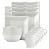 Lenox French Perle Bead Square 16-Piece Dinnerware Set in White