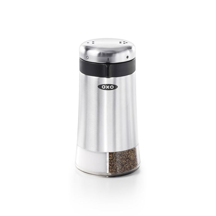 Oxo Good Grips Plastic Salt & Pepper Shaker in Stainless Steel - Loft410