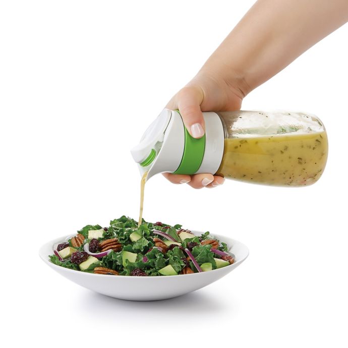 OXO Good Grips Twist and Pour 14 oz. Salad Dressing Mixer in Green - Loft410
