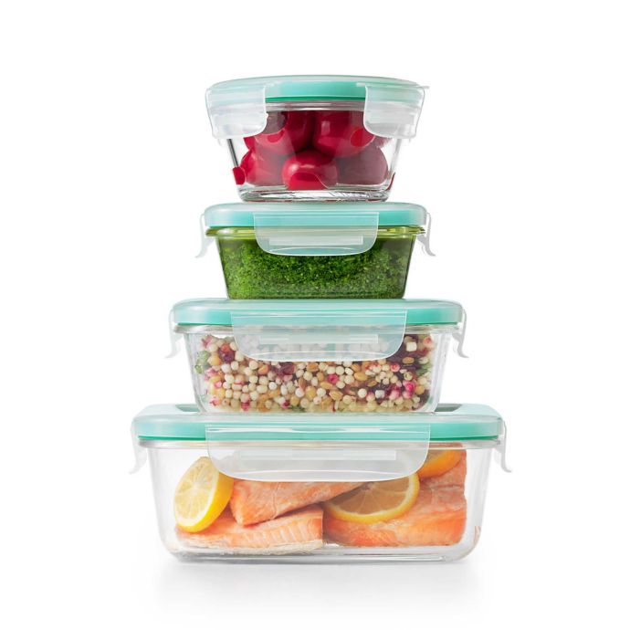 OXO Good Grips Smart Seal 12-Piece Container Set in Clear/Blue - Loft410