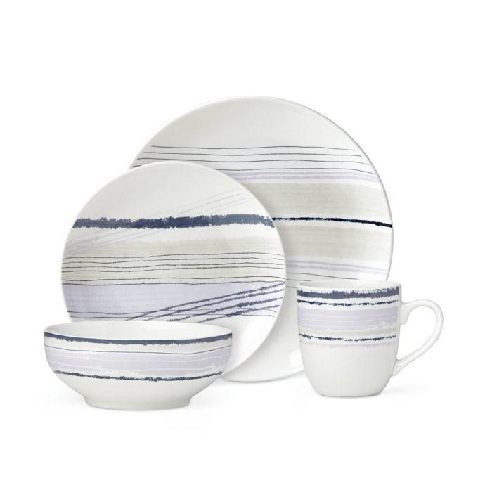 Lenox Woven Stripes Lavender 16-Piece Dinnerware Set