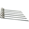 Charcoal Companion 12-Inch Stainless Steel Flat BBQ Skewers - Set Of 6