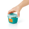 OXO Tot 4 oz. Glass Baby Food Storage Blocks with Silicone Sleeves in Teal (Set of 4)
