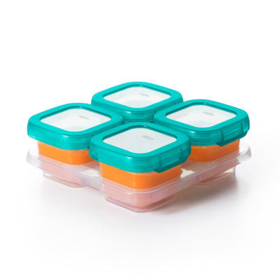 OXO Tot 4-Pack 4 oz. Baby Blocks Freezer Containers in Teal - Loft410