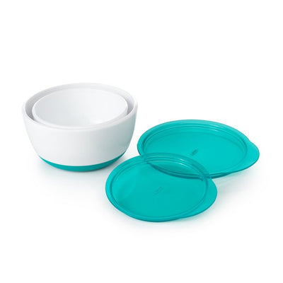 OXO Tot 2-Piece Bowl Set with Lids in Teal