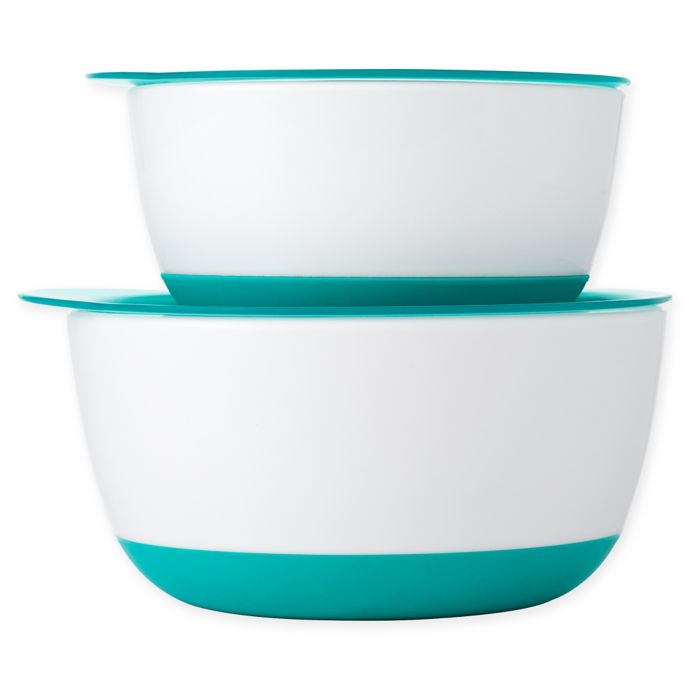 OXO Tot 2-Piece Bowl Set with Lids in Teal