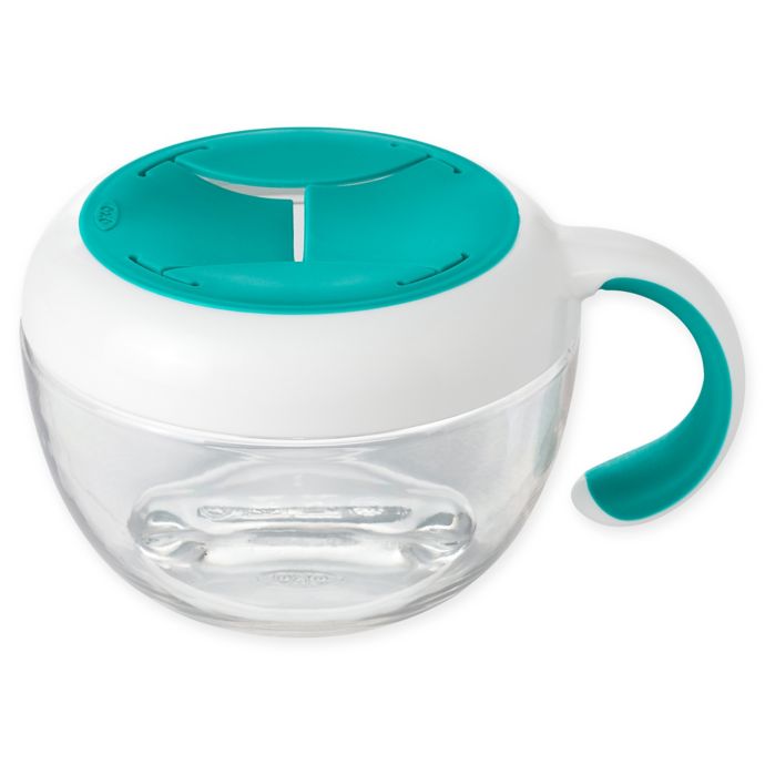 OXO Tot Flippy Snack Cup with Travel Cover in Teal - Loft410