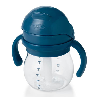 OXO Tot Transitions 6oz. Straw Cup with Handles in Navy