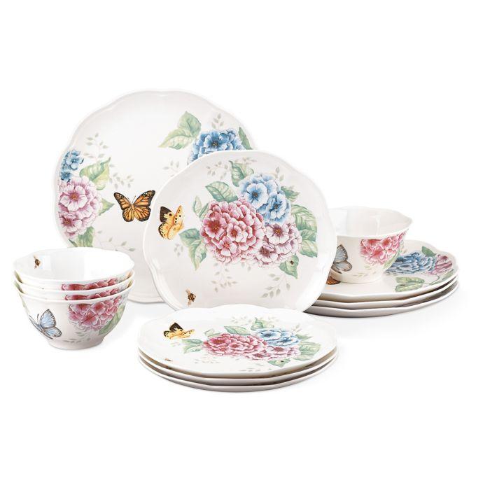 Lenox Butterfly Meadow Hydrangea 12-Piece Dinnerware Set