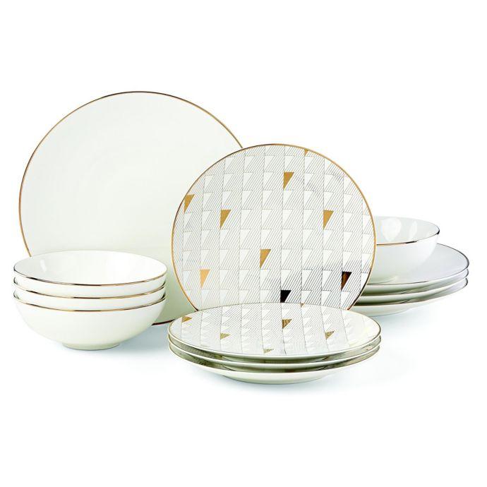 Lenox Trianna White 12-Piece Dinnerware Set