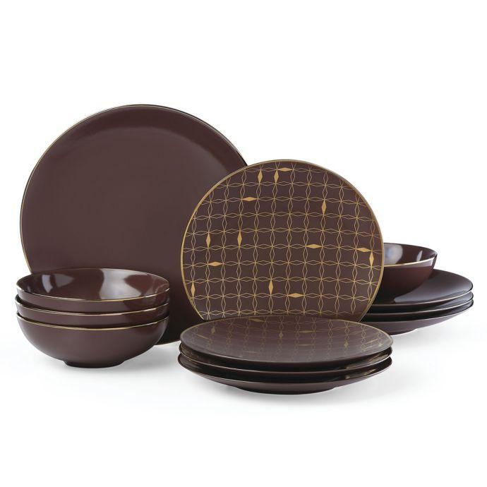 Lenox Trianna Merlot 12-Piece Dinnerware Set