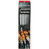 Charcoal Companion 12-Inch Stainless Steel Flat BBQ Skewers - Set Of 6