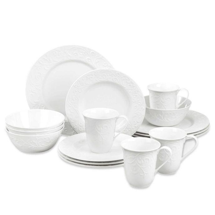 Lenox Opal Innocence Carved 16-Piece Dinnerware Set