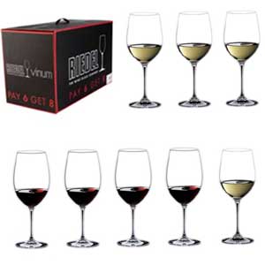 Riedel Vinum Glasses, Bordeaux - 8 glasses