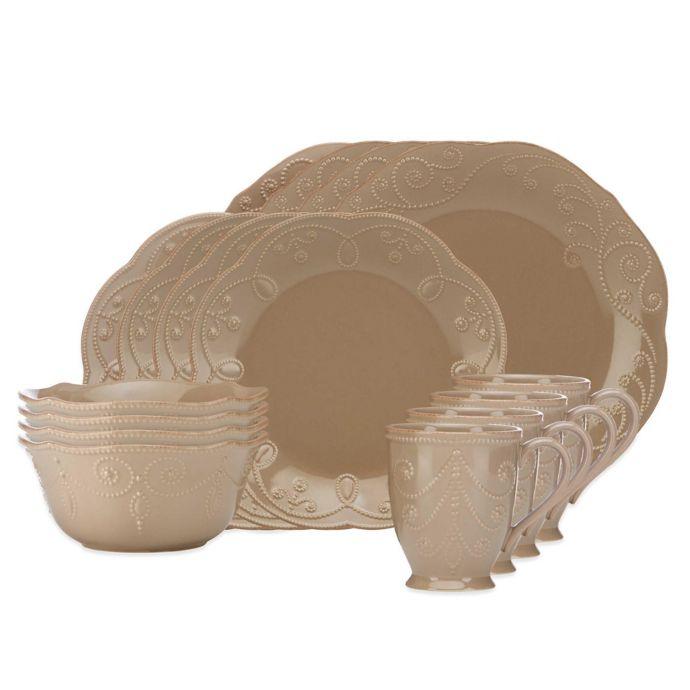 Lenox French Perle 16-Piece Dinnerware Set in Latte